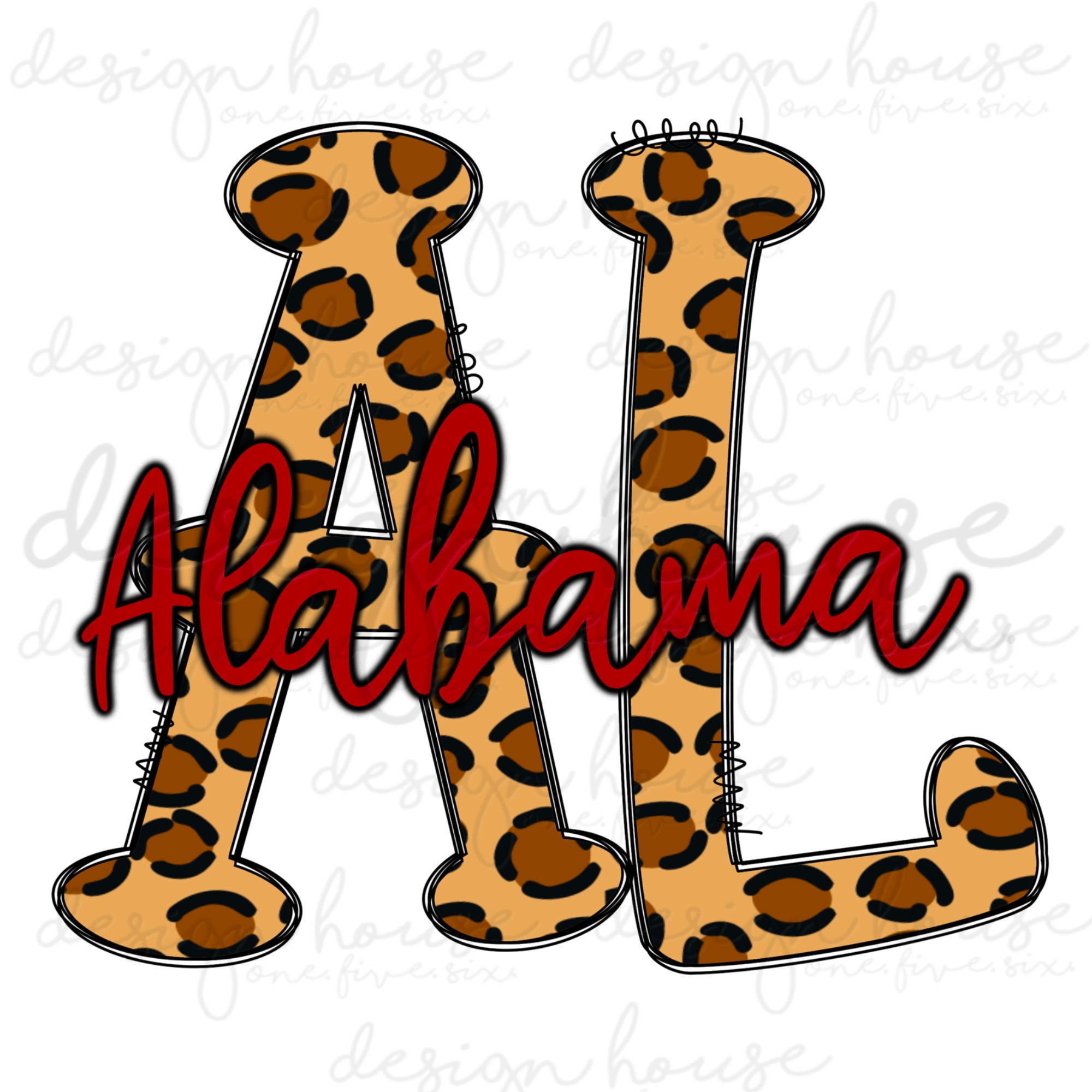 Alabama Digital Download, PNG, Leopard Print - Etsy