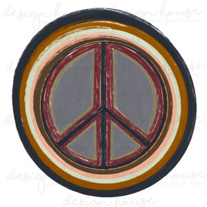 Boho Peace sign png, digital download, boho
