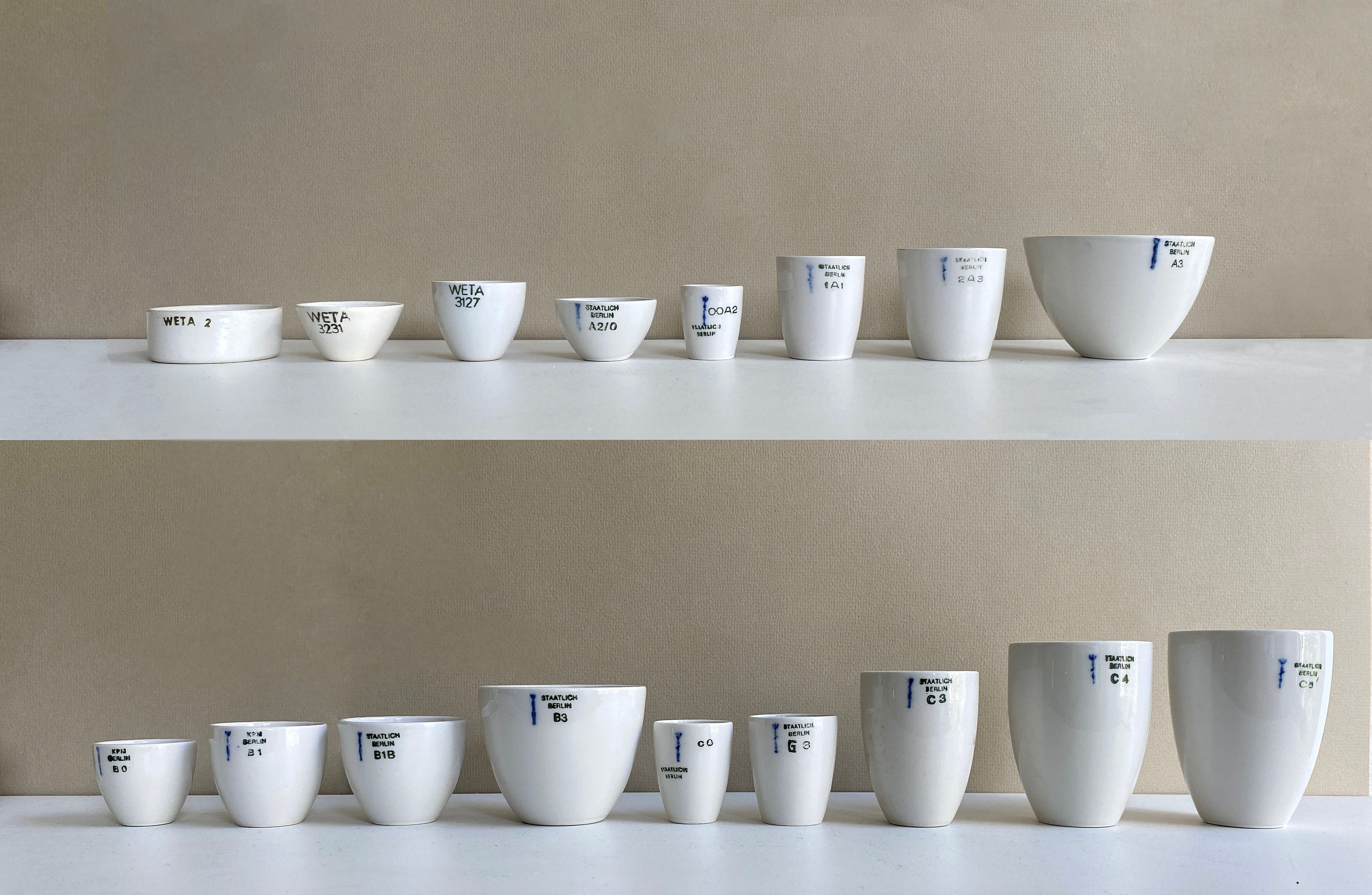 Vintage Porcelain mini crucible - mini melting pot - KPM - Staatlich Berlin