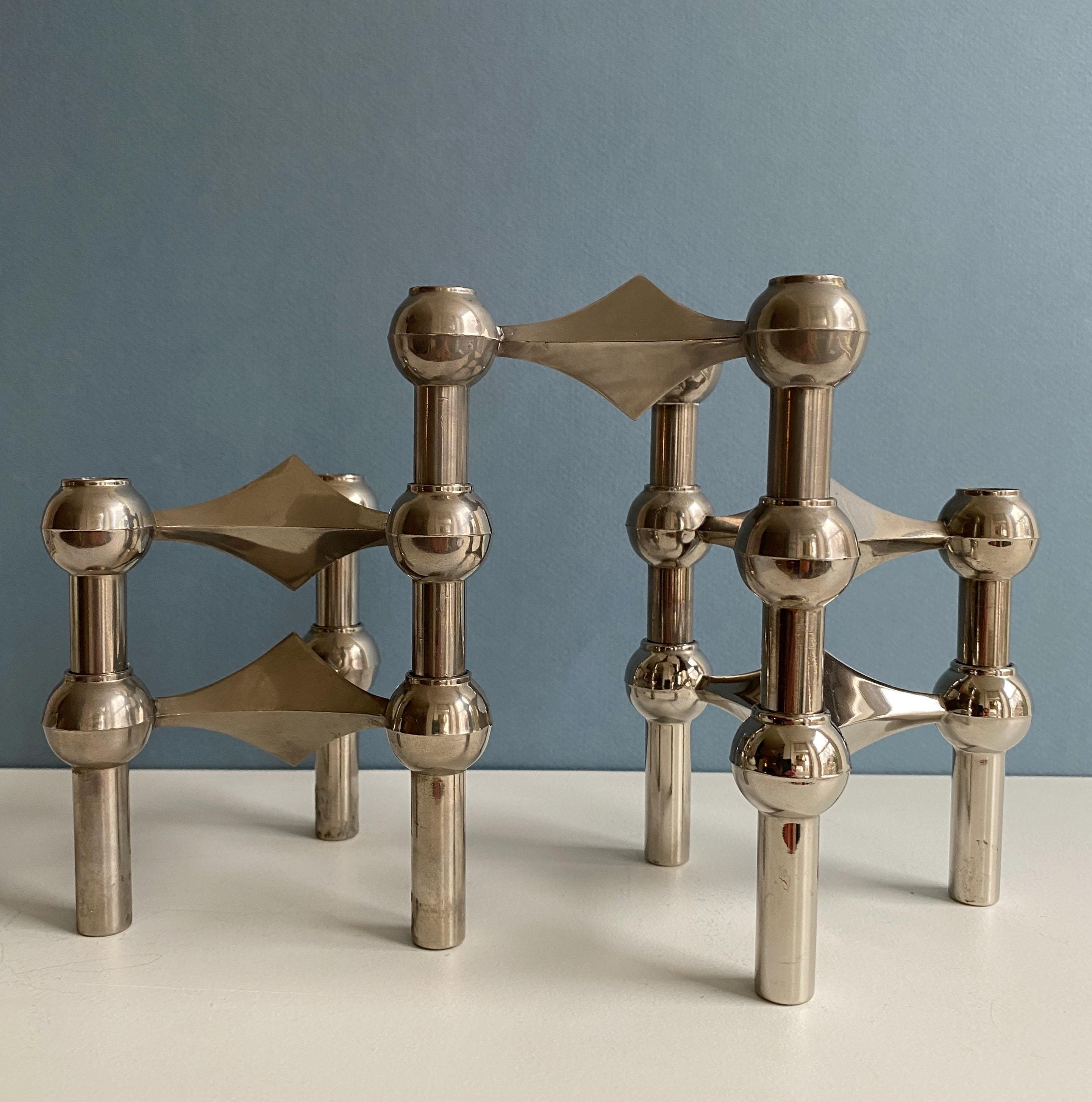 BRUTALIST DESIGN | Vintage Stoff Nagel | 1960s Chrome Candle