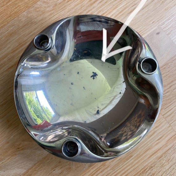 BRUTALIST DESIGN | Vintage Stoff Nagel | 1960s Chrome Candle