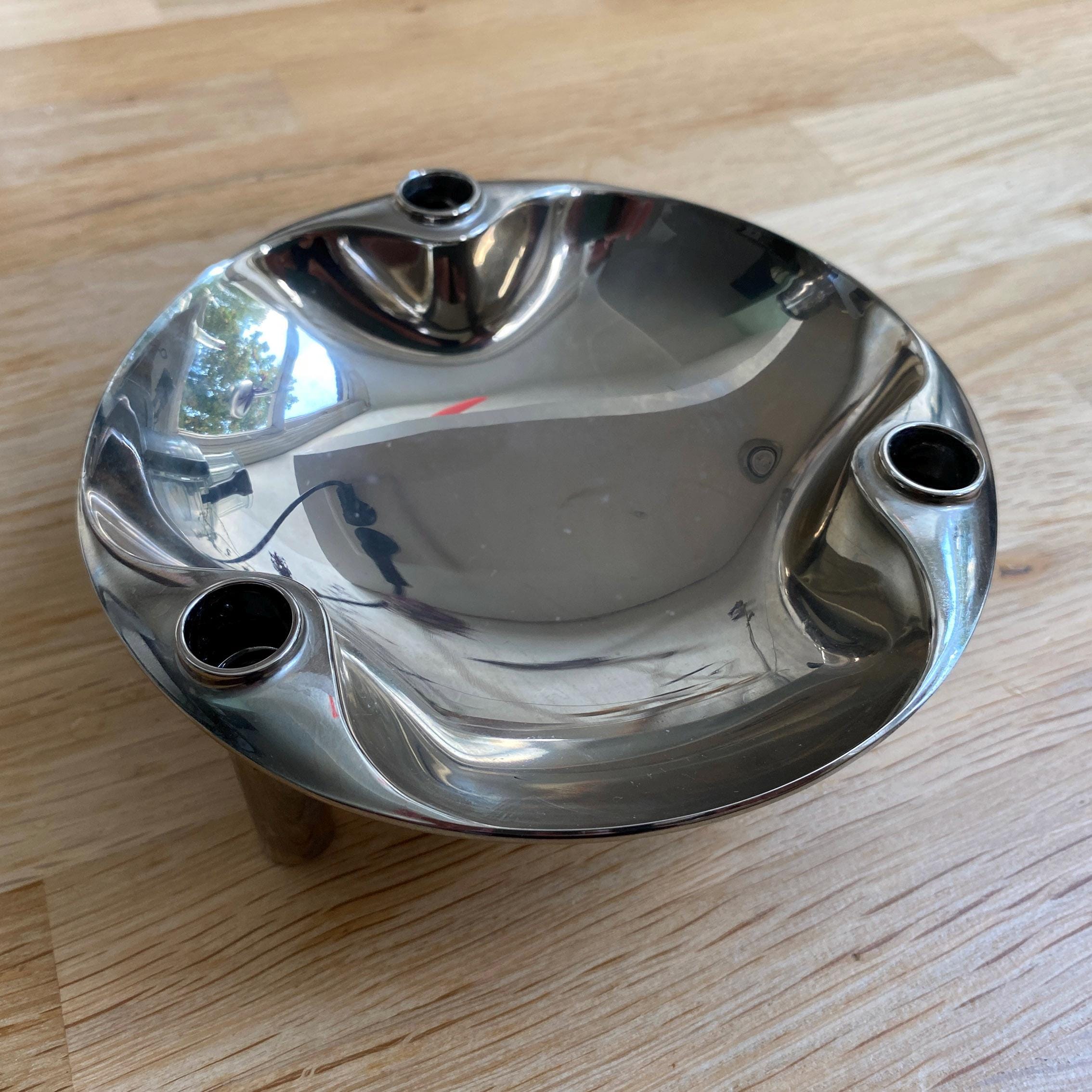 BRUTALIST DESIGN | Vintage Stoff Nagel | 1960s Chrome Candle