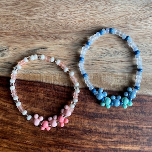 Mickey Ear - Disney Inspired - Mickey and Minnie - Pastel Seed Bead Bracelets