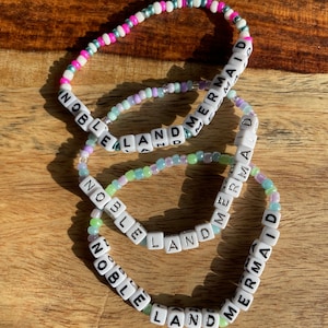 Noble Land Mermaid - Parks and Rec - Leslie Knope Quote - Ann Perkins - Seed Bead Bracelet