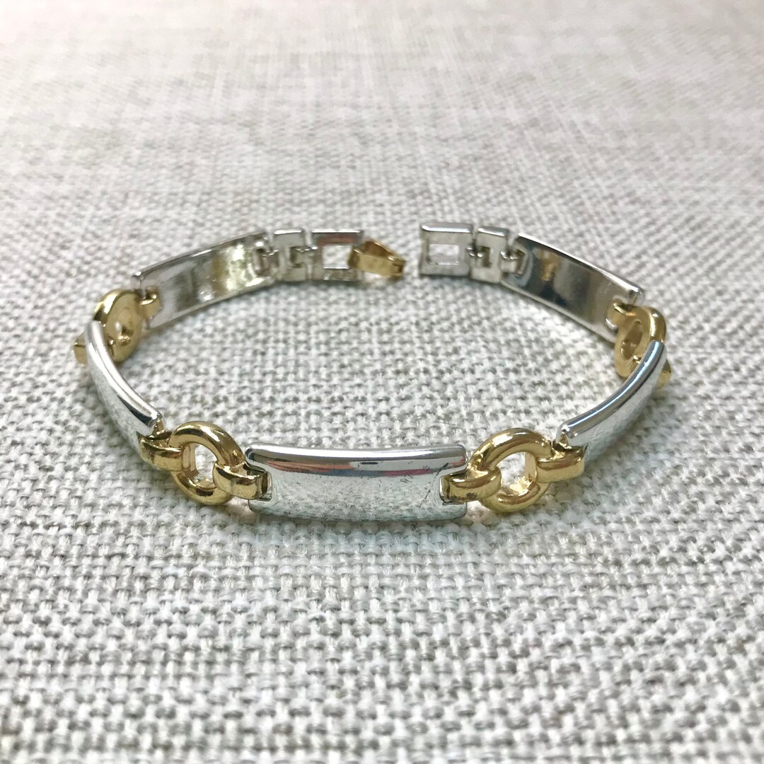 Vintage Liz Claiborne LCI Bracelet Silver and Gold Tone - Etsy