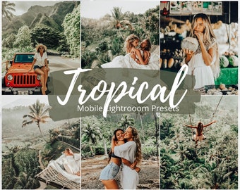 Lightroom presets, tropische presets, mobiele presets, Bali presets, reis presets, Instagram presets, zomer presets, groen, vintage presets