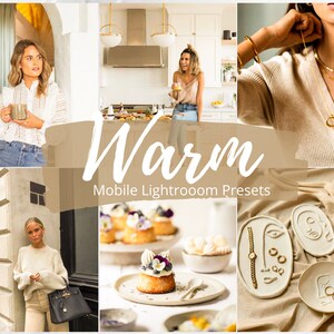 Mobile Lightroom Presets, 12 Warm Presets, Instagram Filter, Blogger Presets, Hygge, Aesthetic, Home Filter, Iphone Preset, Creamy, Natural