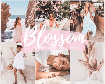Mobile Lightroom Presets, 10 Blossom Presets, Pink Presets, Soft Pink Filters, Bright Preset, Home, Lifestyle Preset, Instagram Filter, Vsco