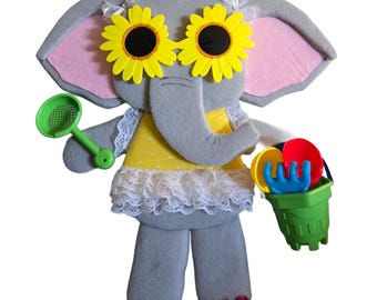Beach Party Elephant Wreath Attachment, Summer Decor, Backyard Party Decor,WAAM