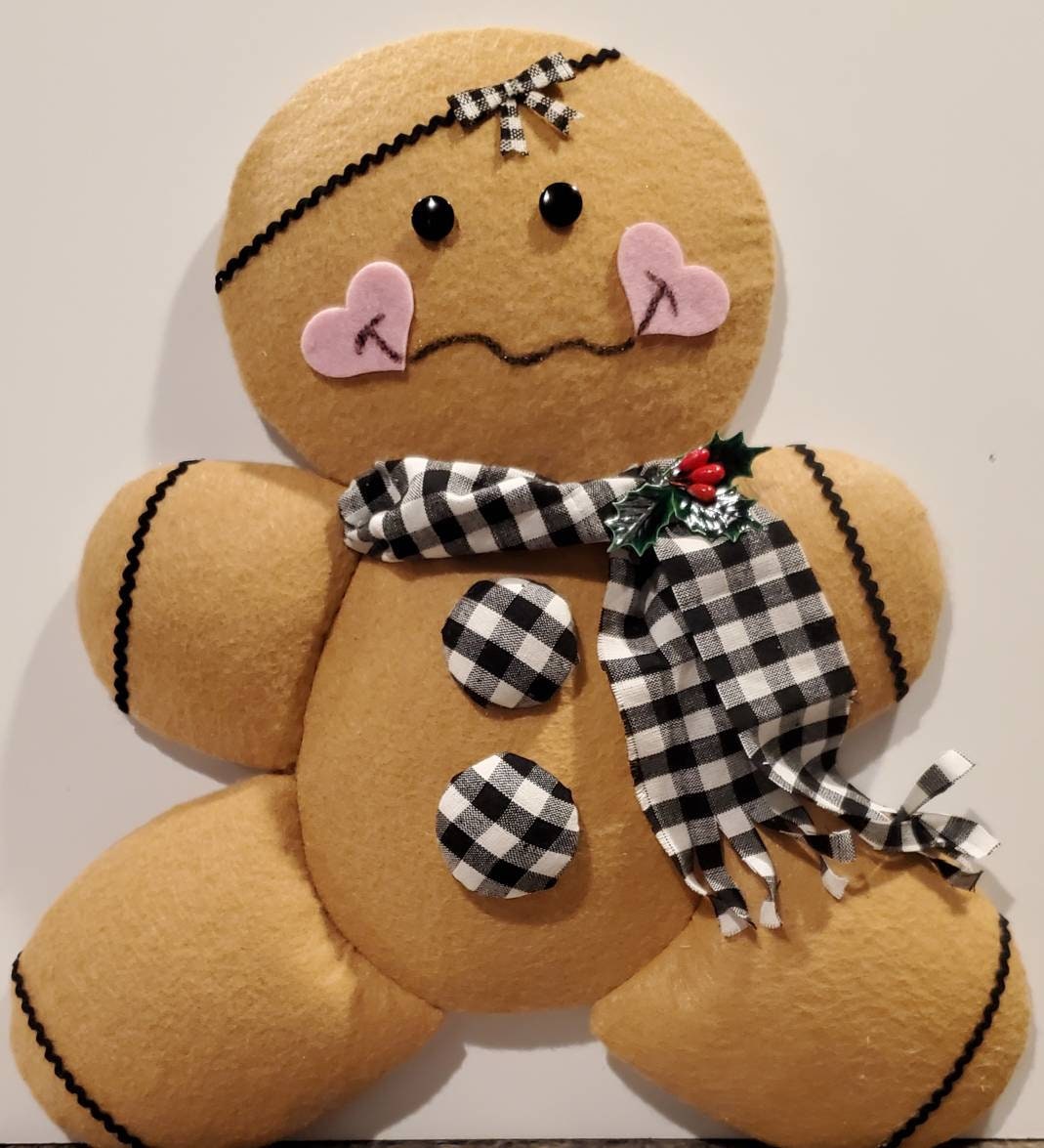 Gingerbread Man Wreath Attachment,gingie, Christmas Wreath Decor ...
