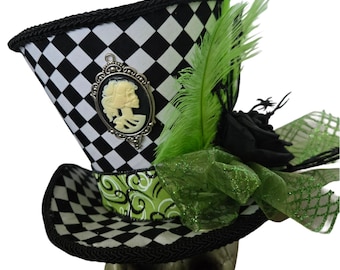 Skully Top Hat, Halloween Decor, Centerpiece, Halloween Accent, Wreath Attachment,Gothic, Steam Punk,#WAAM