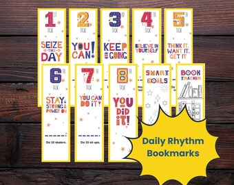 Printable Homeschool Bookmarks: Daily Rhythm & Book Tracker (PDF)