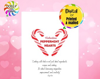 Printable Picture Recipe, Valentine desert, heart treats, Kids Cook, Valentine Chocolate Hearts, Homeschool Curriculum