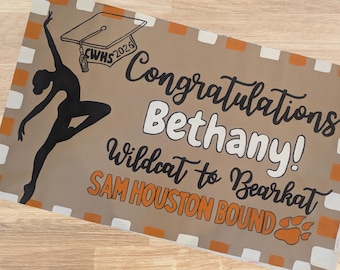 Dance Graduation Banner | Custom Painted | Dancer Theme