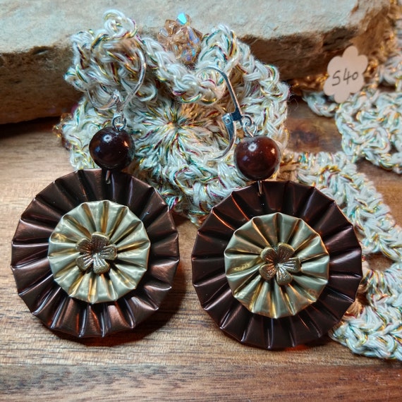 Boucles D'oreilles Fantaisie 'Lipton' En Forme De Capsules - Neuves Avec étiquettes