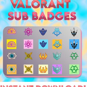 Twitch • Kick Valorant Sub Badges |Valorant Skills Emotes & Sub Badges | Bit Badges | Twitch | Valorant | *includes two different style*