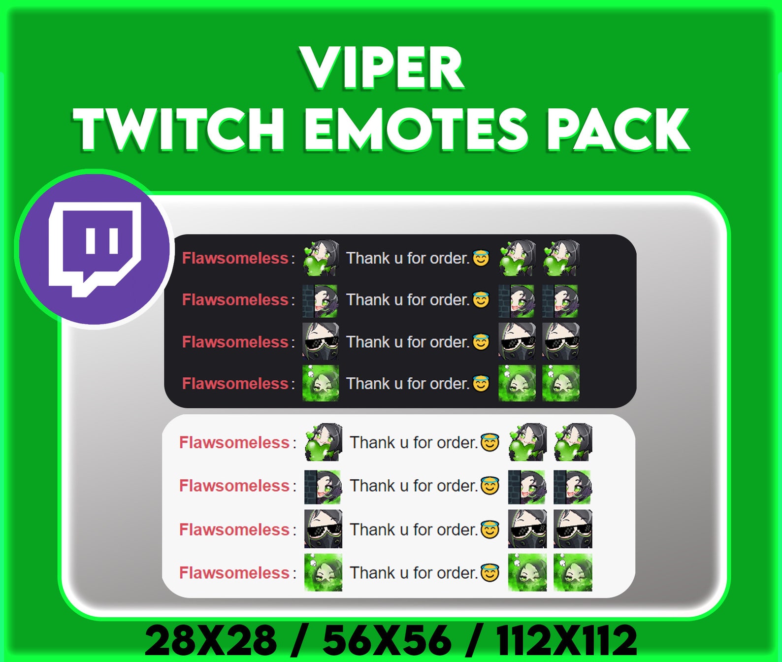 Agent Emotes Viper Twitch Discord Emote Pack | Valorant Viper Emotes | Digital ...