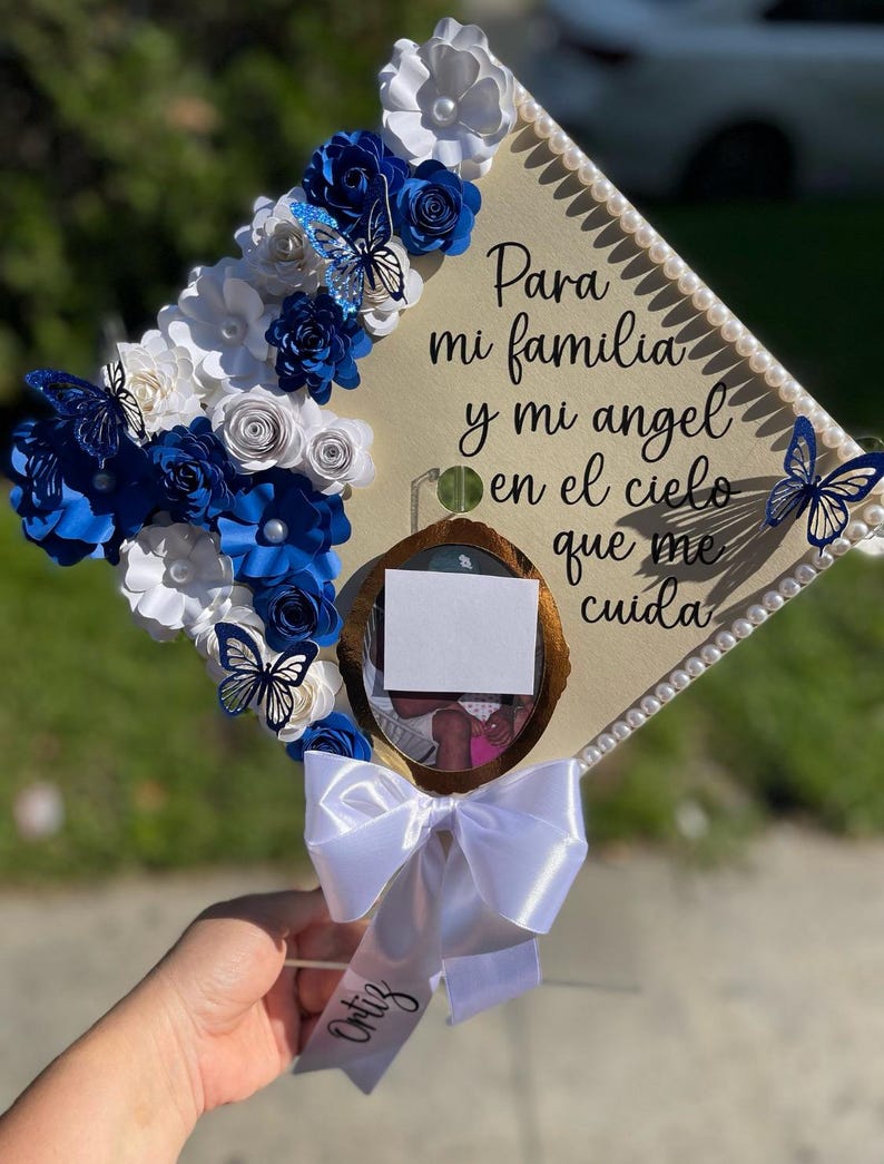 Custom Memorial Grad Cap Topper | Angel in Heaven Graduation Cap ...