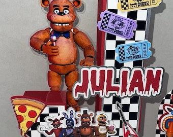 Personalized FNAF 3D Letter Decoration | Custom Name Table Centerpiece | Five Nights at Freddy’s Decor | FNAF Theme Birthday