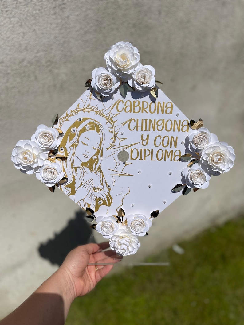 Class of 2025- Virgencita with Roses (white) main image 1