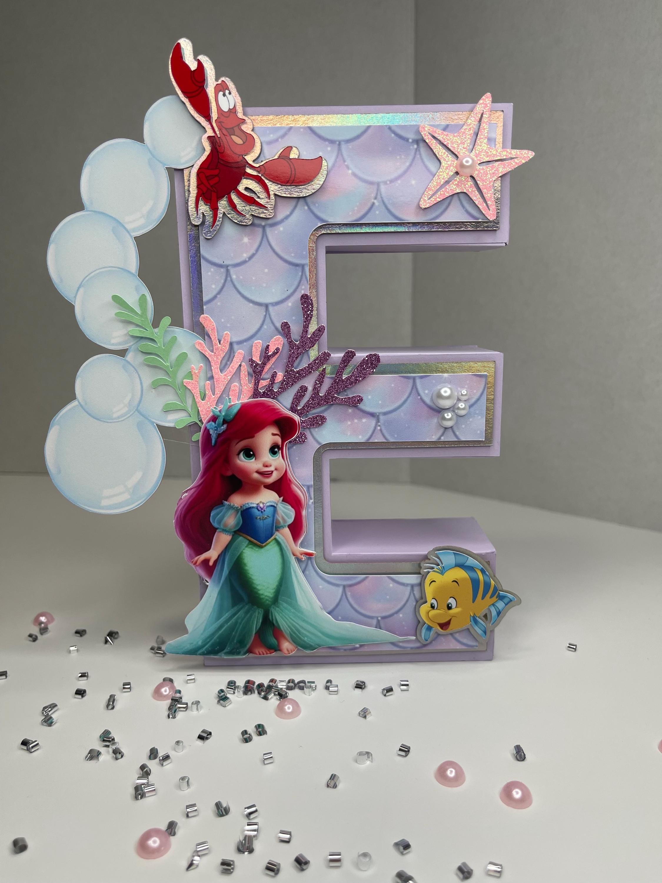 Personalized Ariel 3D Letter | Mermaid Birthday Centerpiece - Etsy