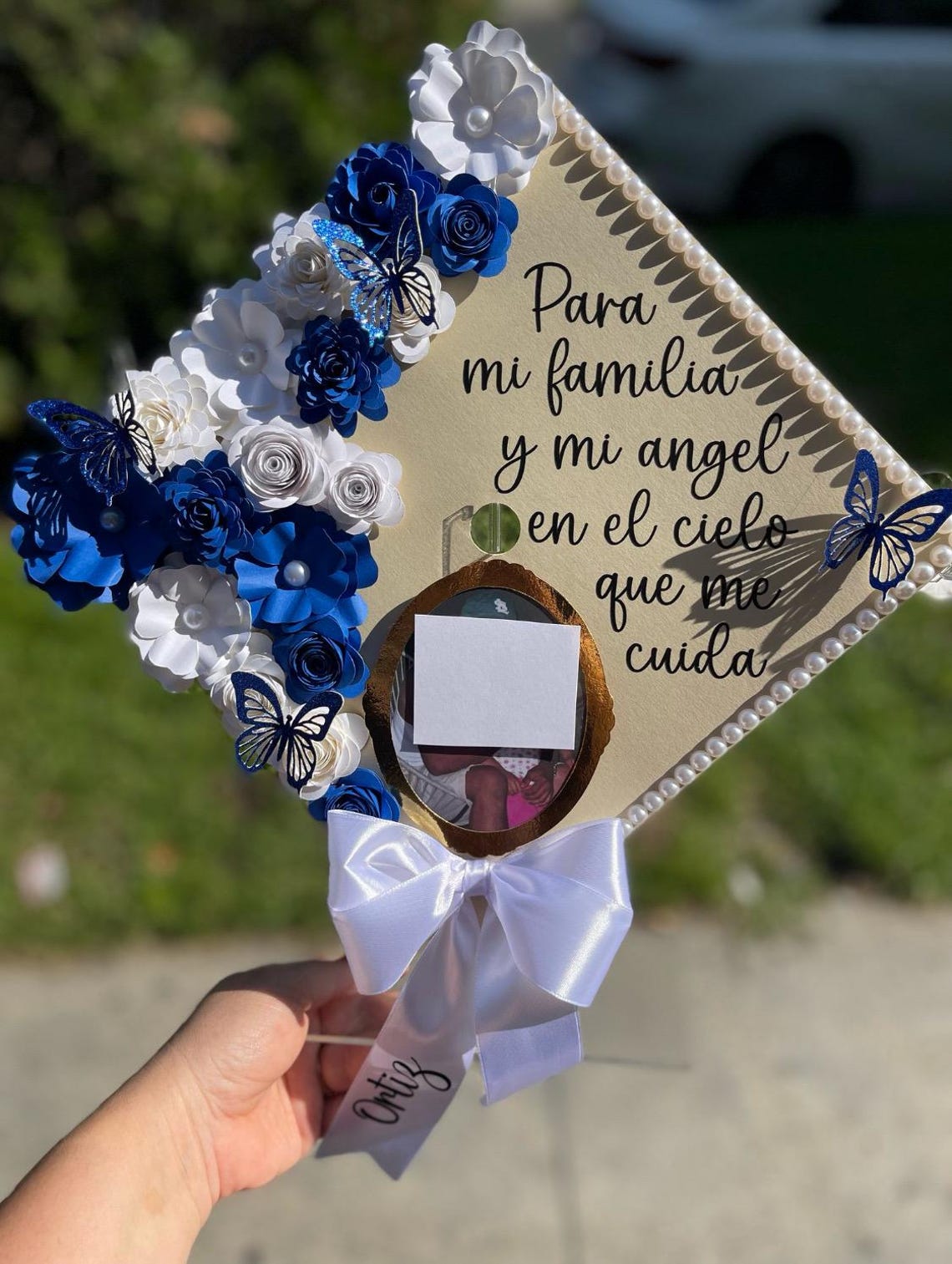 Custom Memorial Grad Cap Topper | Angel in Heaven Graduation Cap ...