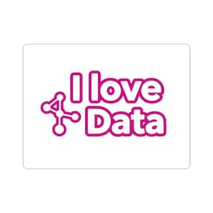 I Love Data Sticker | Data Analyst Stickers & Data Science Stickers | Data Nerd Sticker | Data Driven Gifts for Data Ninja