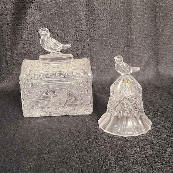 Vintage crystal bird trinket - Gem