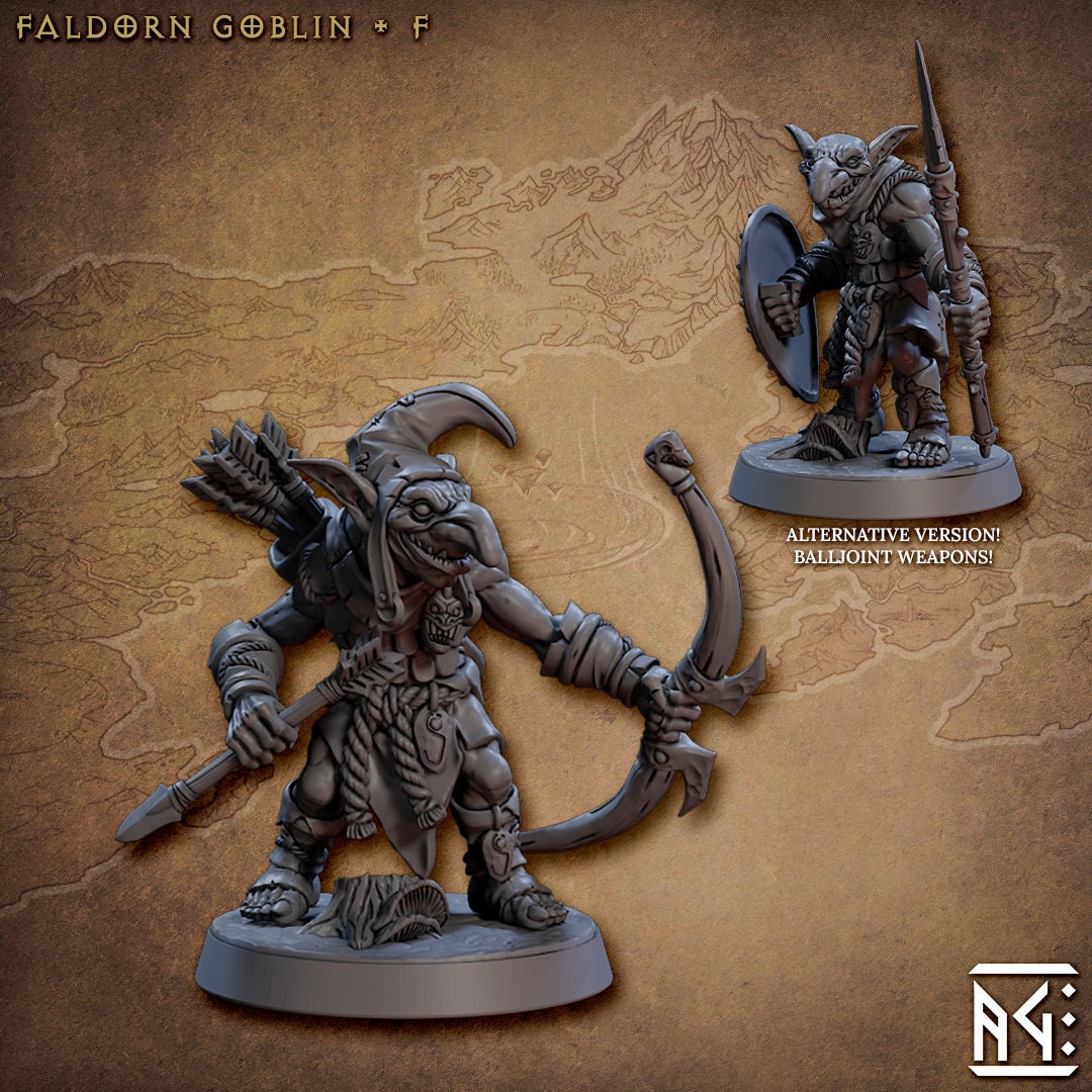 Dnd Goblin Warrior Miniature Goblin F DND Dungeons and Dragons D&D Dnd Miniature Etsy