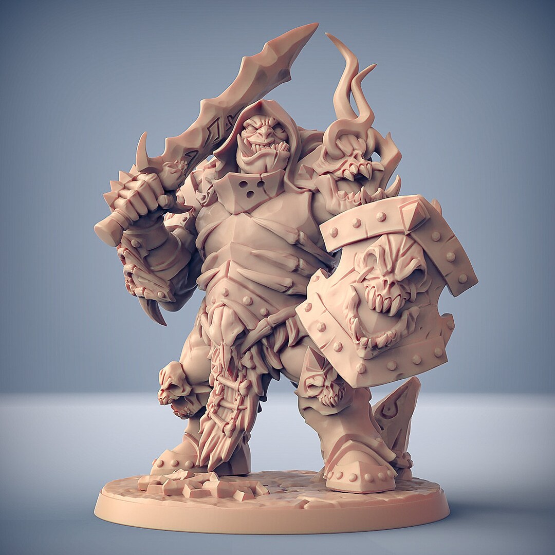 Dnd Orc Warrior Miniature Orc Barbarian F DND Dungeons and Dragons D&amp;D ...