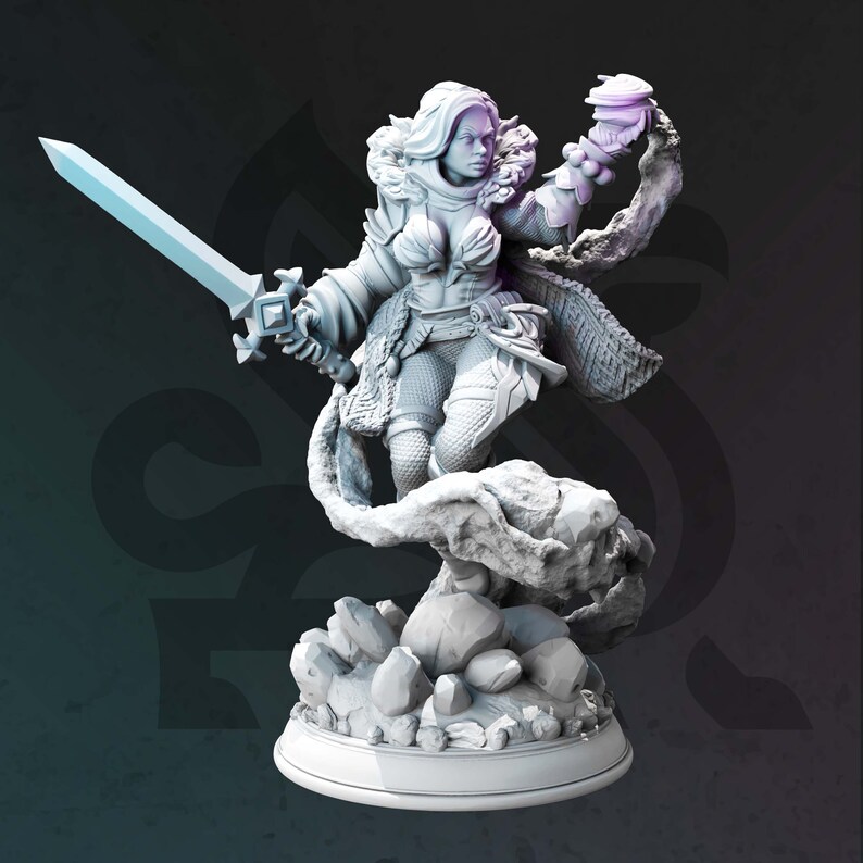 Dnd Halfling Sorcerer Miniature Wizard Tirina DND - Etsy