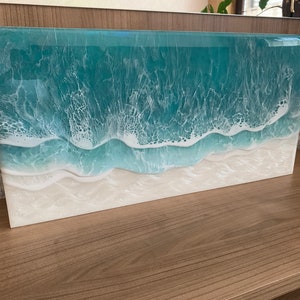 Meerbild Hologramm 3D Wellen Resin Epoxidharz Ozean Beach Urlaub Strand abstrakte TK-Kunst Gemälde Art Bild Wanddeko Weihnachtsgeschenk Bild 9