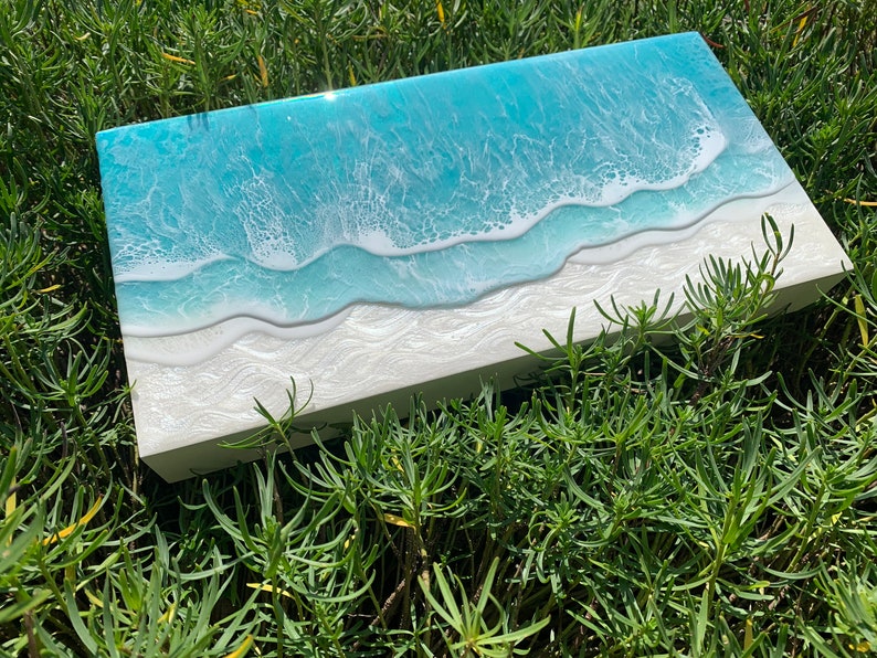 Meerbild Hologramm 3D Wellen Resin Epoxidharz Ozean Beach Urlaub Strand abstrakte TK-Kunst Gemälde Art Bild Wanddeko Weihnachtsgeschenk Bild 6