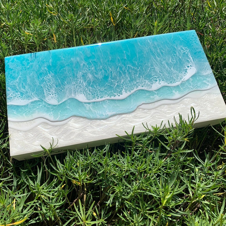 Meerbild Hologramm 3D Wellen Resin Epoxidharz Ozean Beach Urlaub Strand abstrakte TK-Kunst Gemälde Art Bild Wanddeko Weihnachtsgeschenk Bild 2
