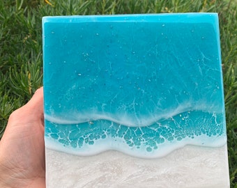 Meer Bild Wellen 3D Resin Epoxidharz ; Geschenk; TK-Kunst ; Ozean Art Ocean Strand Gemälde Art Kunst Bild modern Hologramm Wohndeko Sommer