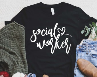 Social Worker Shirt, Gift For Social Worker, LSW Gift, MSW Gift, LCSW Gift, Social Worker Heart Gift, Caring Social Worker, Matching Tshirt