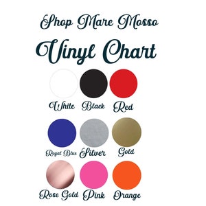 K&ouml;nnte beinhalten: Vinyl-Farbkarte mit folgenden Farben: Wei&szlig;, Schwarz, Rot, K&ouml;nigsblau, Silber, Gold, Ros&eacute;gold, Pink und Orange.
