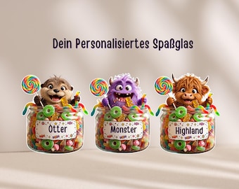 Spaßglas NAME | Geschenk Süßigkeiten