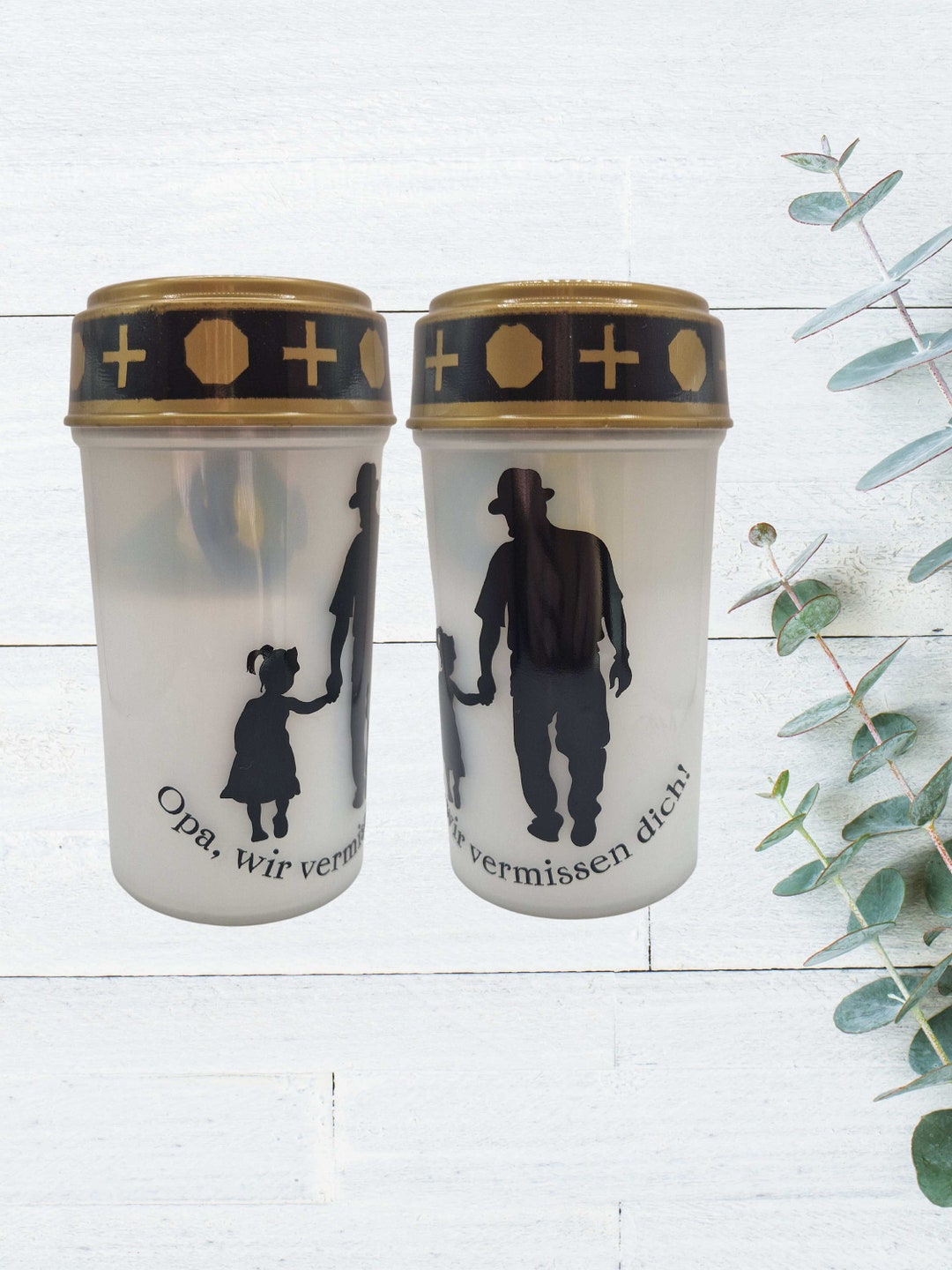 Grave Candle Grandpa We Miss You Etsy