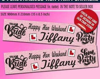 Personalised Hen Party Banner Party Decorations - Men's Ladies wedding