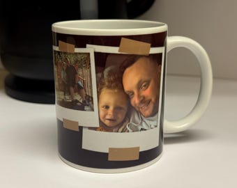 Personalised Photo Mug add 4 photos - Unique Gift for him, for her, anniversary gift, christmas gift, birthday gift - custom design