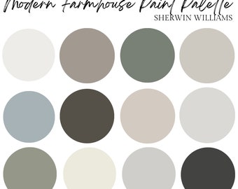 Farbpalette - Sherwin Williams Modernes Bauernhaus Innen oder Außen