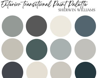 Farbpalette - Aussen Übergangs- und Küstenfarben Sherwin Williams (Digitaler Download)
