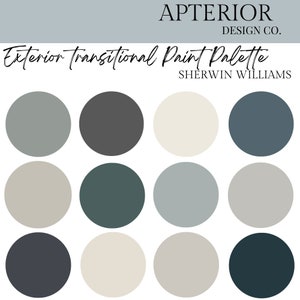 Exterior Transitional and Coastal Paint Palette