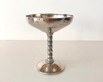 Vintage Spanish Silver Plated Coupe Glasses