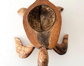 Indonesian Hand Carved Sea Turtle Bowl