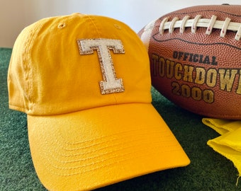 Tennessee Vols Baseball Cap | SEC College Football | Chenille Varsity Letter Patch Hat | Game Day Accessories