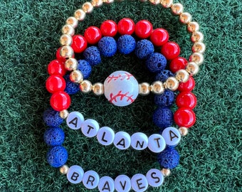 Atlanta Braves | World Series Champions | Major League Baseball | Bracelet Stack | Game Day Jewelry