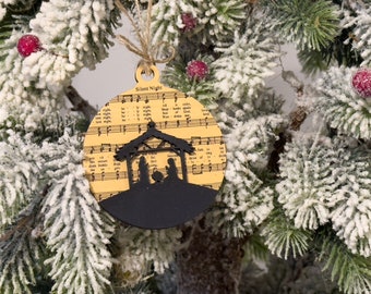 Christmas Song Sheet Music Ornaments