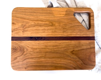 Solid Wood Charcuterie Board | Wood Cutting Board With Handle